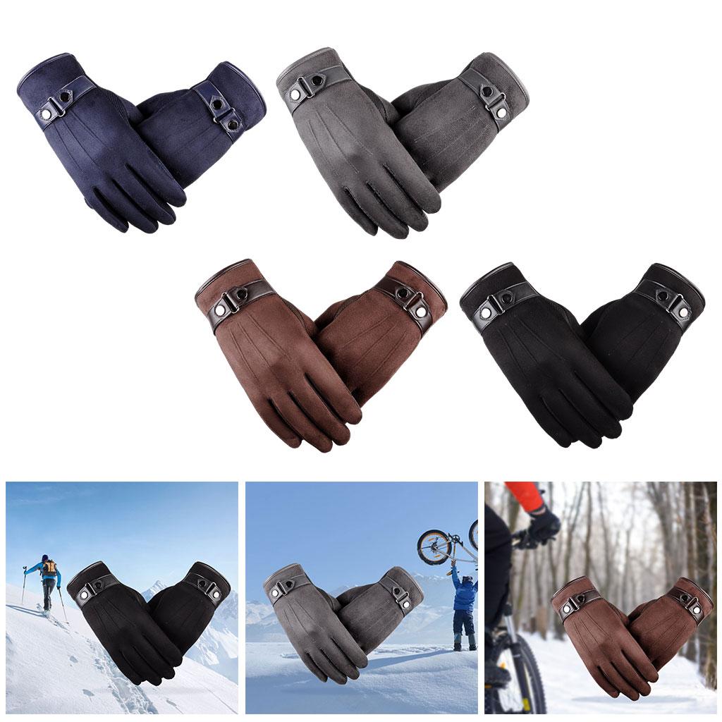 Windproof Waterproof Winter Gloves Cycing All Fingers Touch Screen Gloves Black