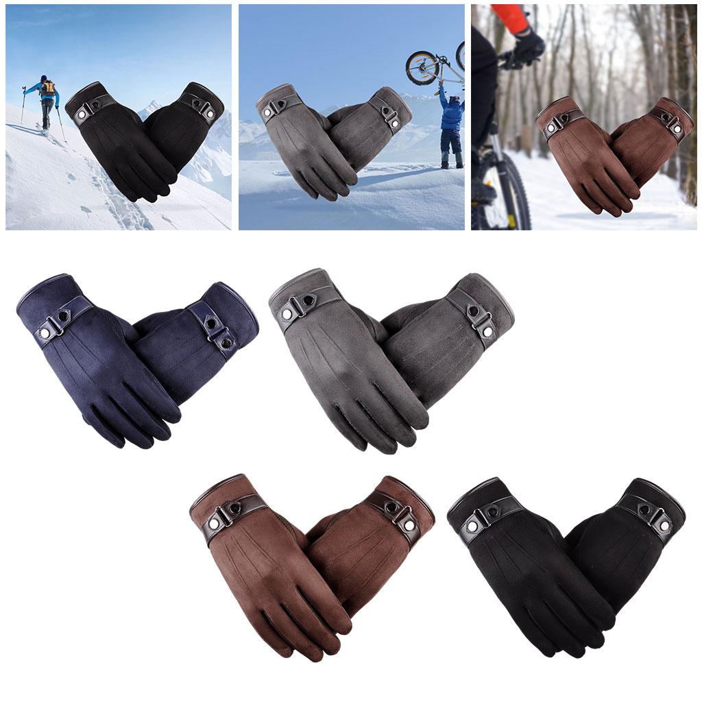 Windproof Waterproof Winter Gloves Cycing All Fingers Touch Screen Gloves Black