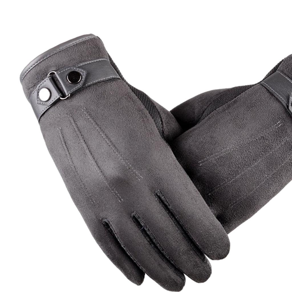 Windproof Waterproof Winter Gloves Cycing All Fingers Touch Screen Gloves Gray