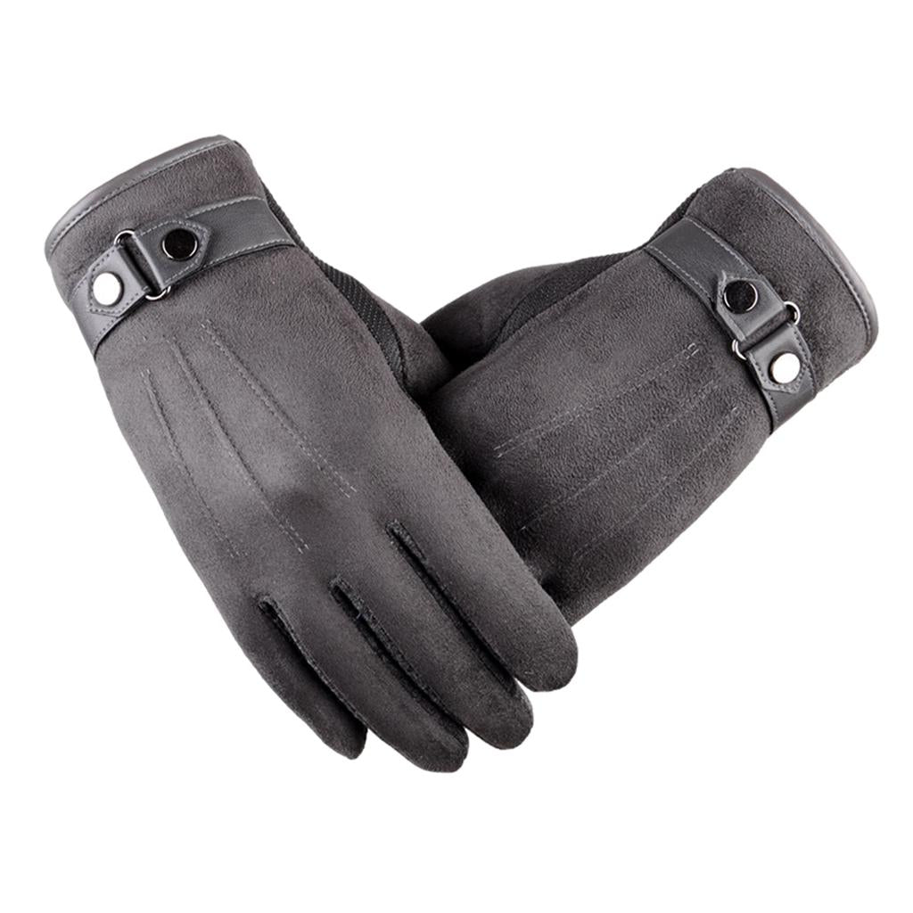 Windproof Waterproof Winter Gloves Cycing All Fingers Touch Screen Gloves Gray