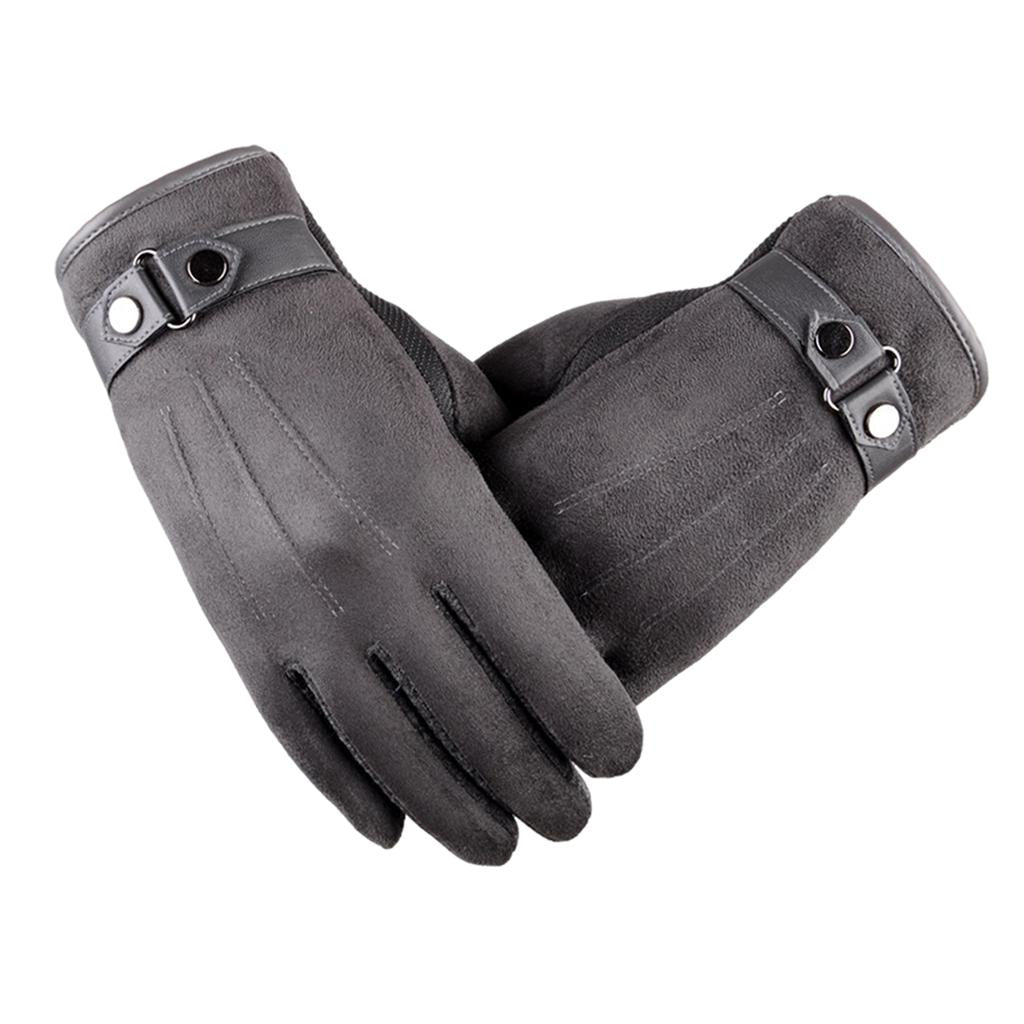 Windproof Waterproof Winter Gloves Cycing All Fingers Touch Screen Gloves Gray