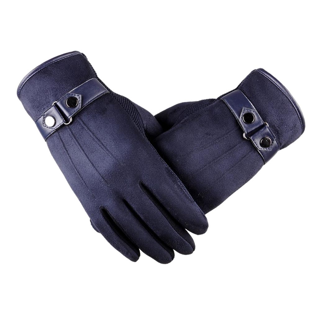 Windproof Waterproof Winter Gloves Cycing All Fingers Touch Screen Gloves Blue