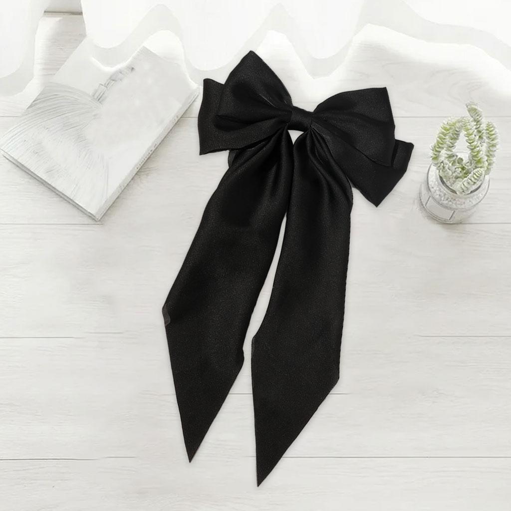 Large Bows Hair Clip Large Hairpin Headwear Styling Tools Ponytail Barrettes Black