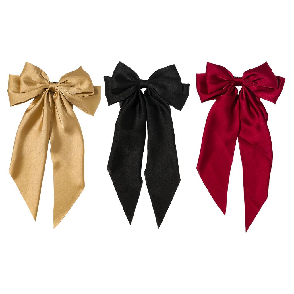 Large Bows Hair Clip Large Hairpin Headwear Styling Tools Ponytail Barrettes Black