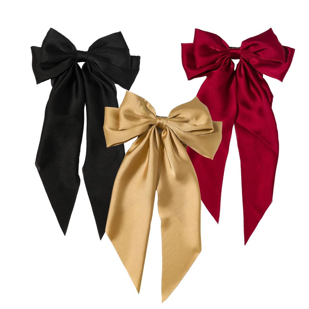 Large Bows Hair Clip Large Hairpin Headwear Styling Tools Ponytail Barrettes Black