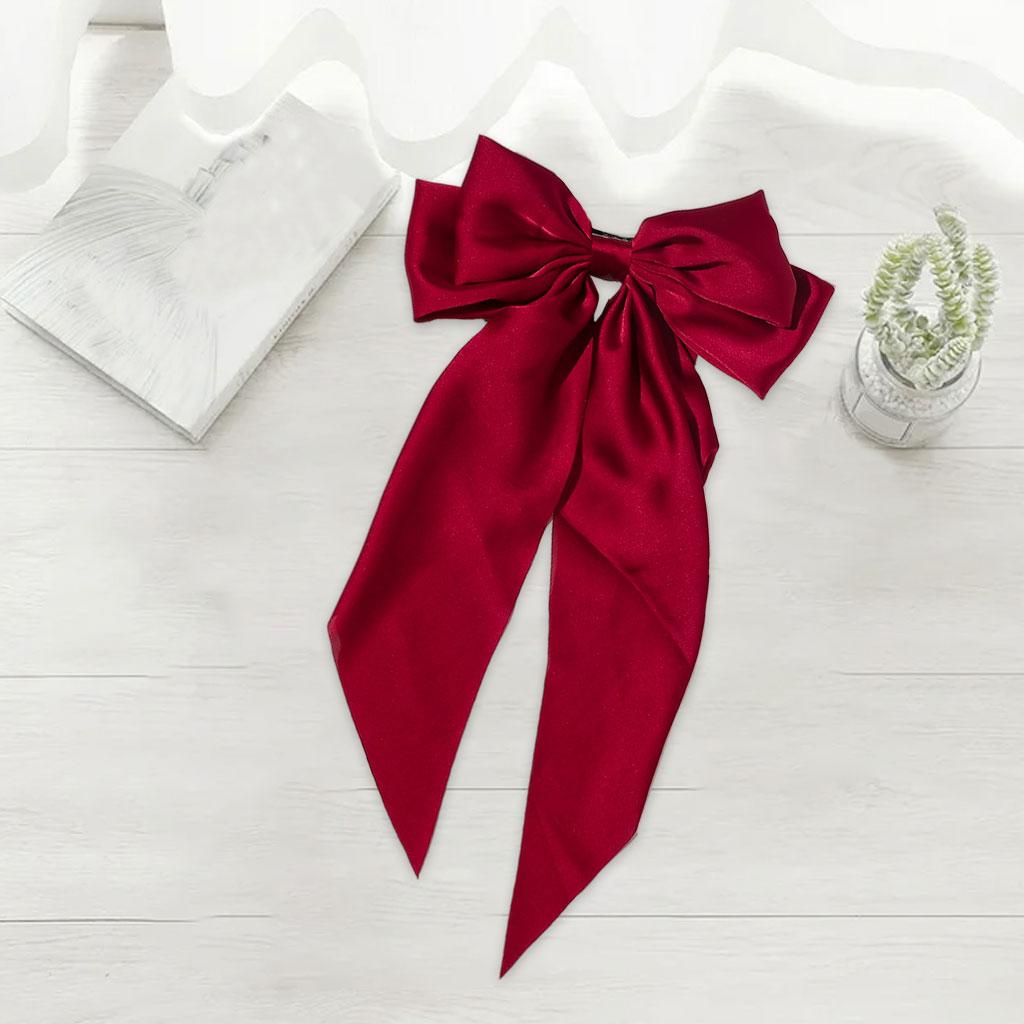 Large Bows Hair Clip Large Hairpin Headwear Styling Tools Ponytail Barrettes Red