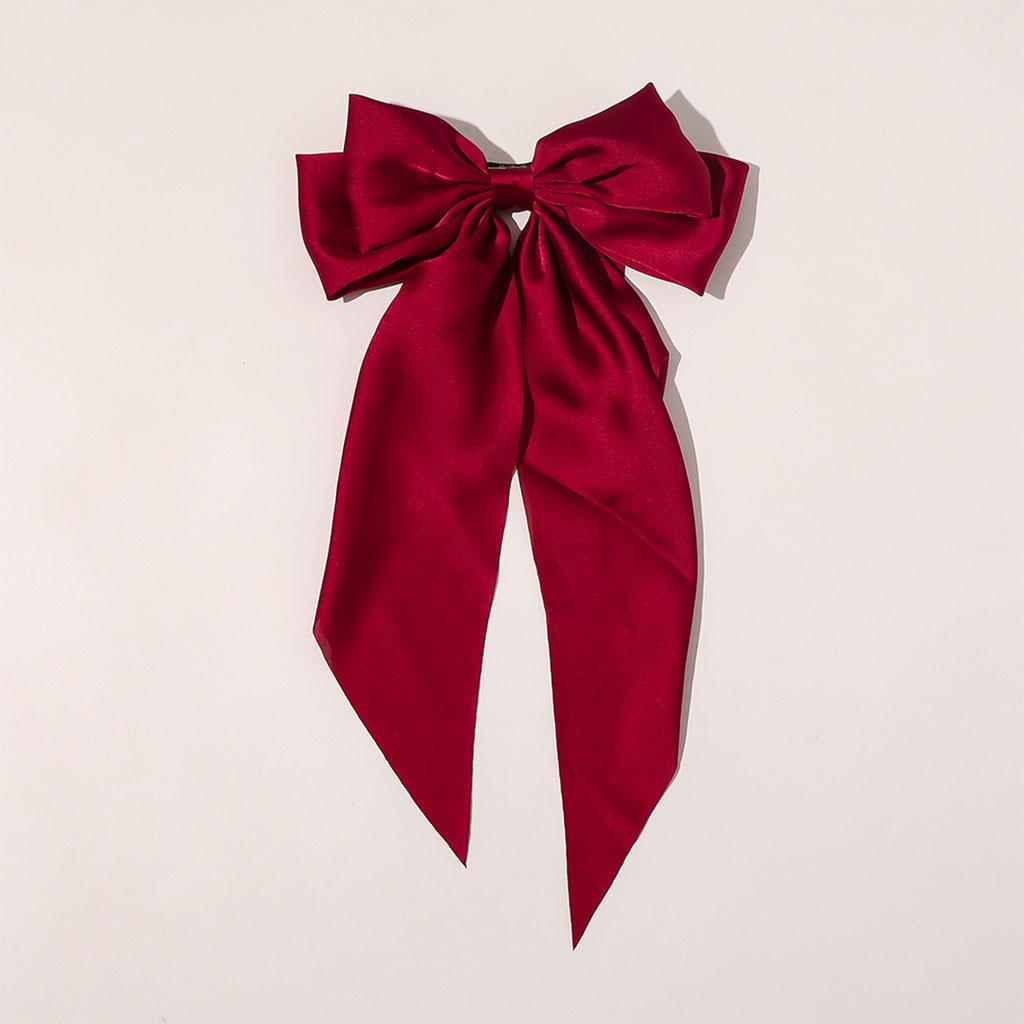 Large Bows Hair Clip Large Hairpin Headwear Styling Tools Ponytail Barrettes Red