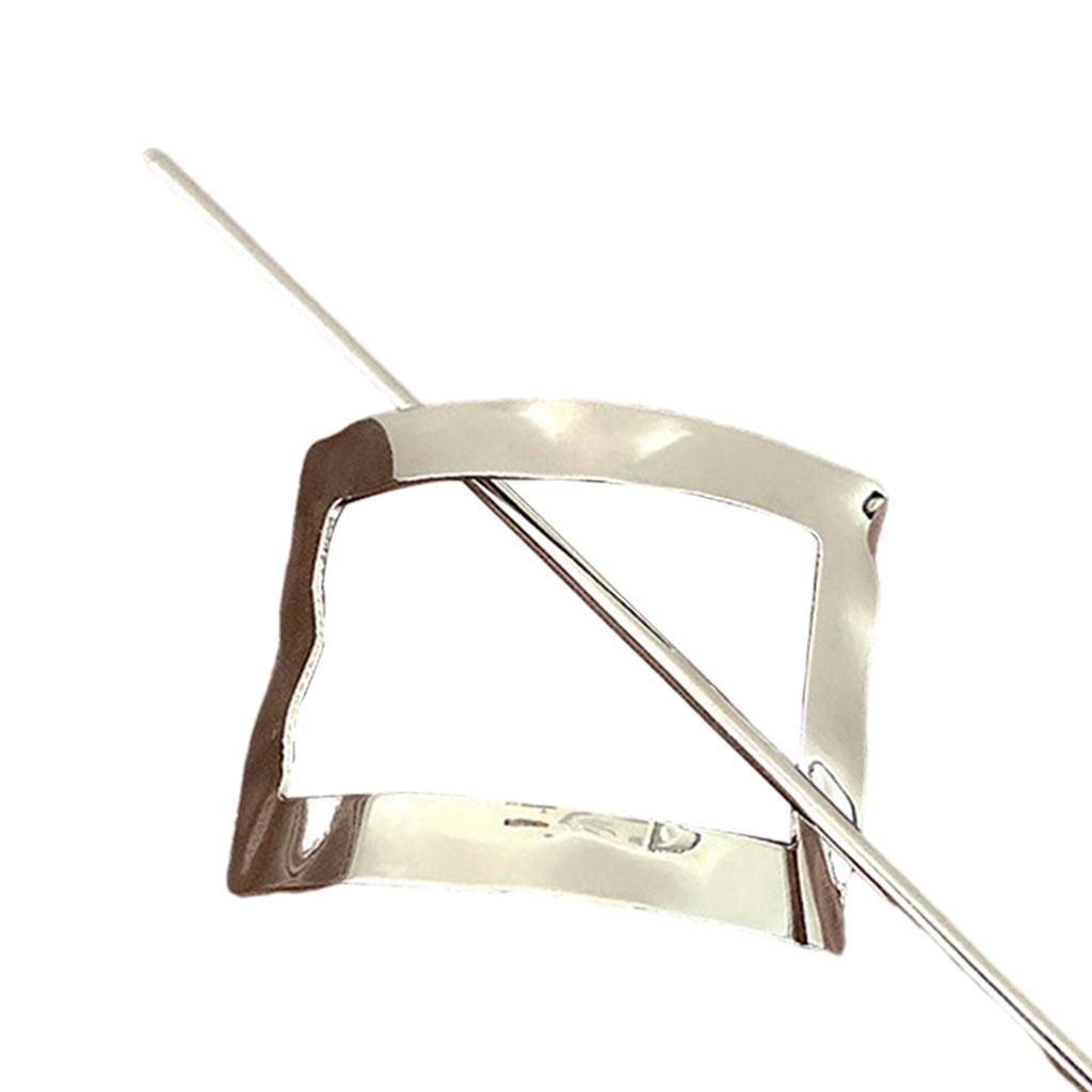 Fashion Girls Hair Clip Exquisite Hairpin Headwear Accessory Silver Square