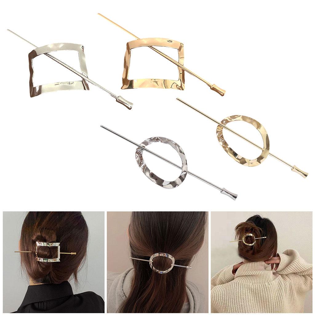 Fashion Girls Hair Clip Exquisite Hairpin Headwear Accessory Silver Square