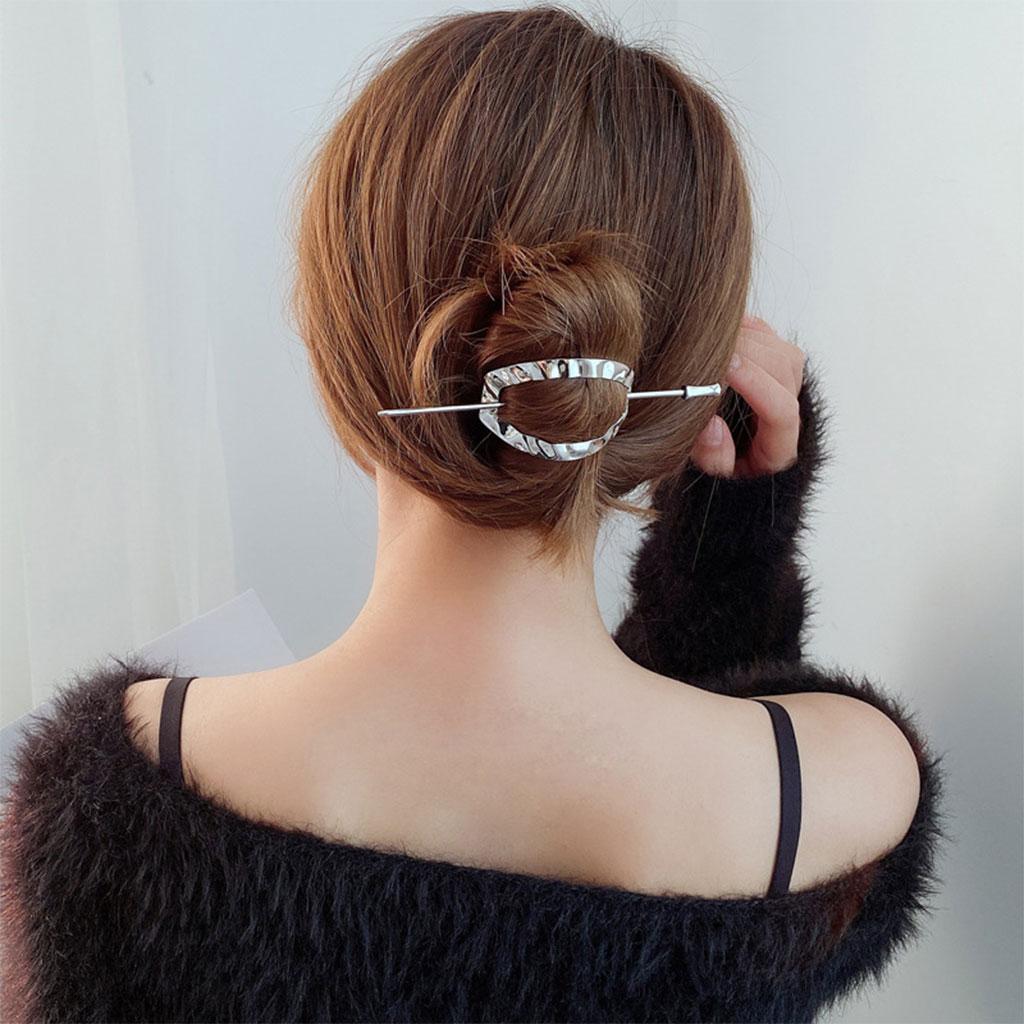 Fashion Girls Hair Clip Exquisite Hairpin Headwear Accessory Silver Round
