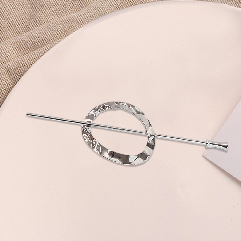 Fashion Girls Hair Clip Exquisite Hairpin Headwear Accessory Silver Round