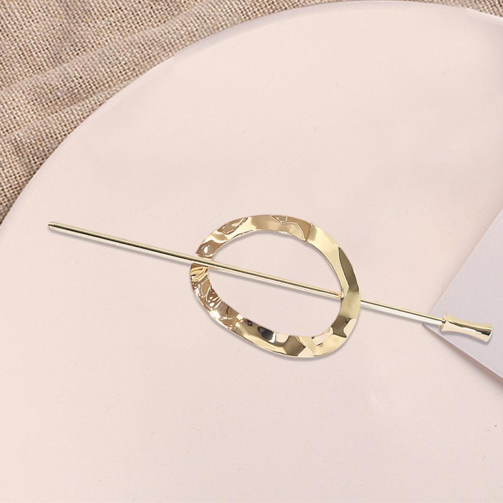 Fashion Girls Hair Clip Exquisite Hairpin Headwear Accessory Golden Round