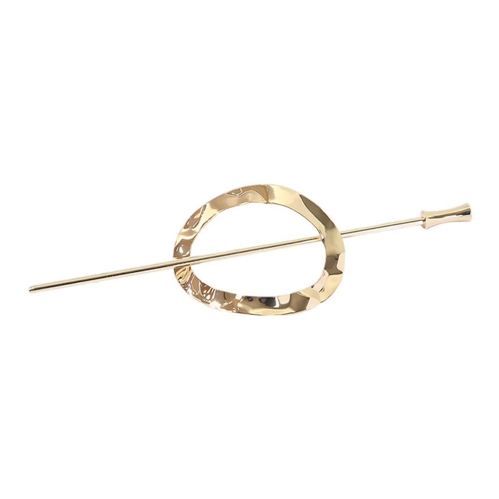 Fashion Girls Hair Clip Exquisite Hairpin Headwear Accessory Golden Round