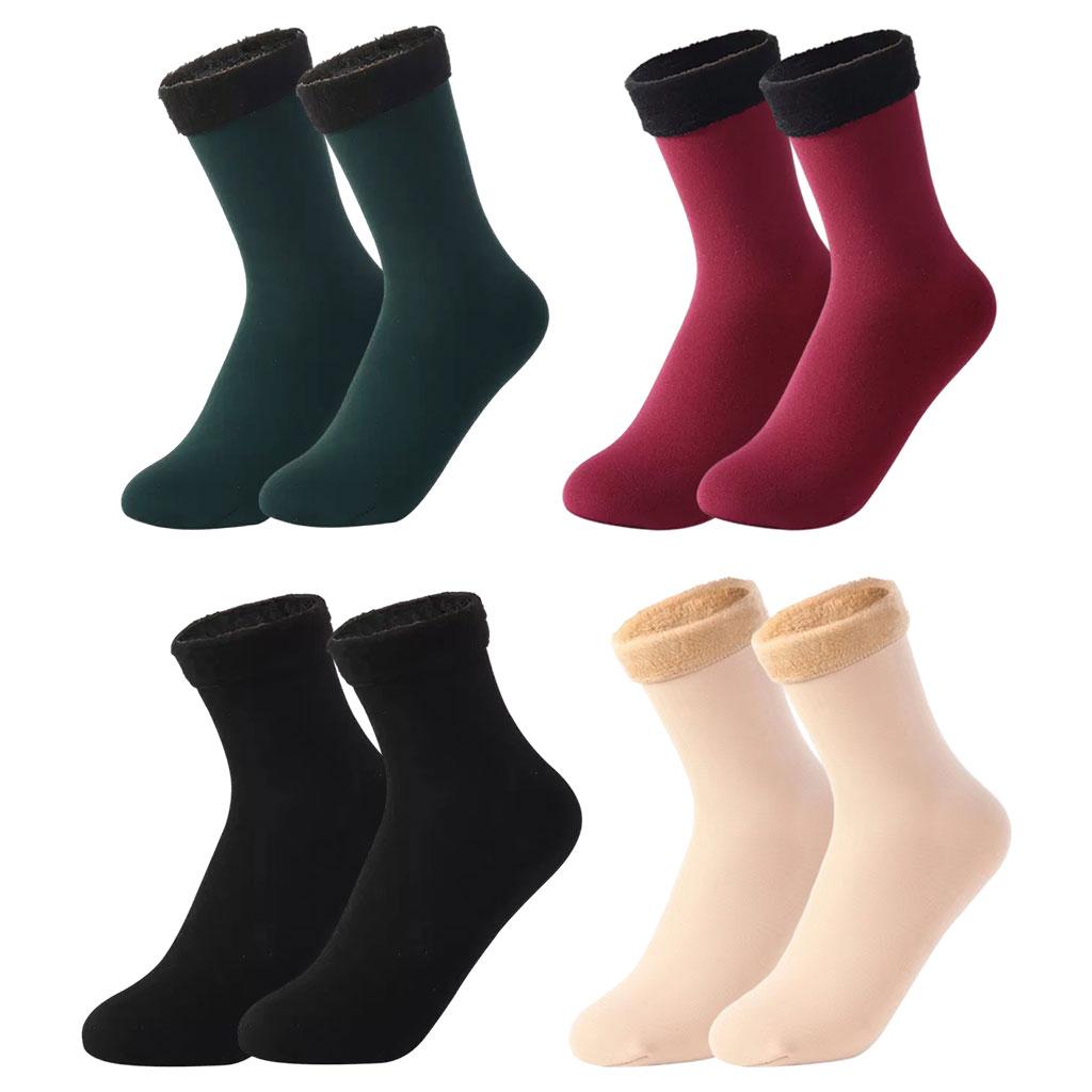 Seamless Ski Thermal Socks Winter Calcetines Short for Women Men Skin Color