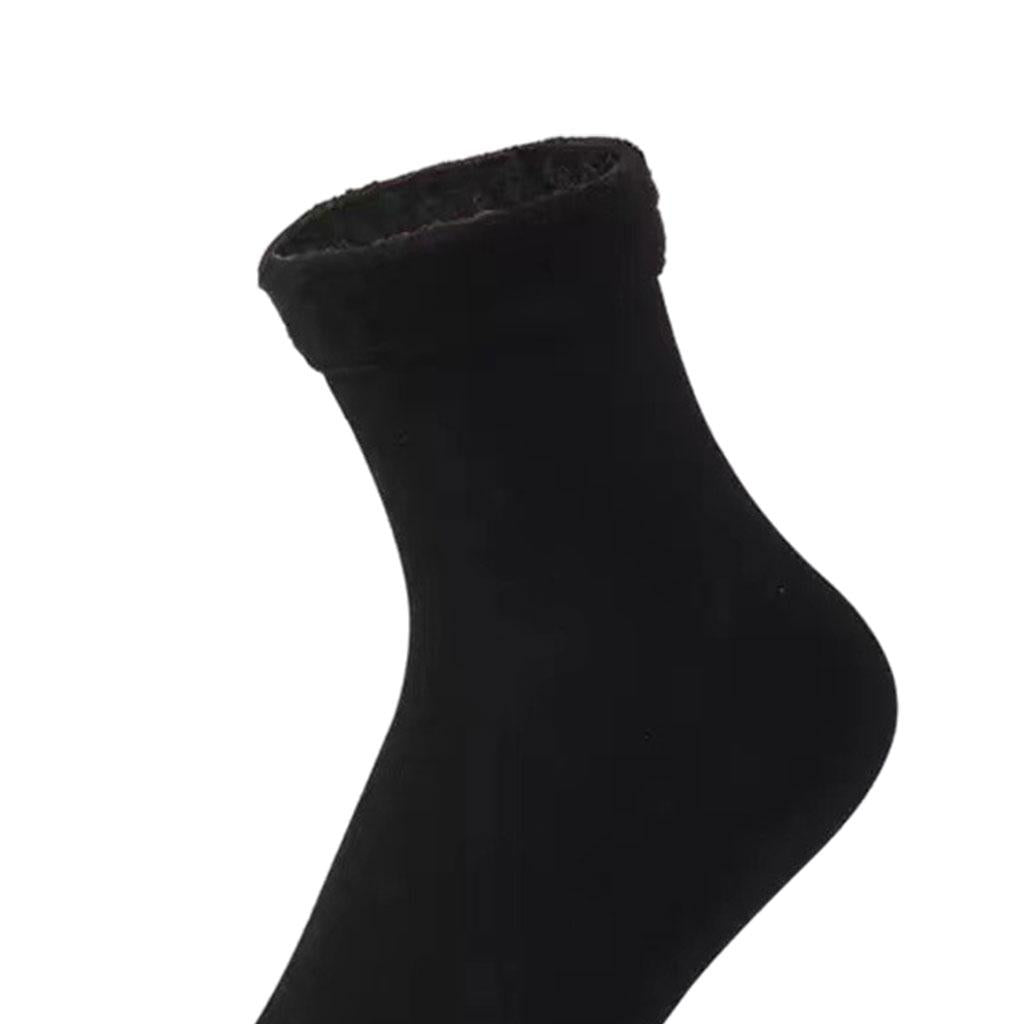 Seamless Ski Thermal Socks Winter Calcetines Short for Women Men Black