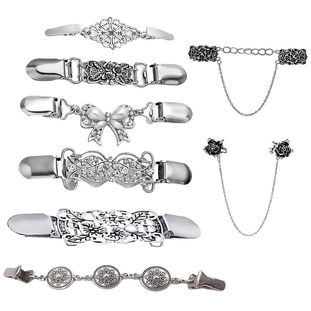 Sweater Clips Dresses Collar Retro 8 Styles Shawl Chain Clips for Gift Women