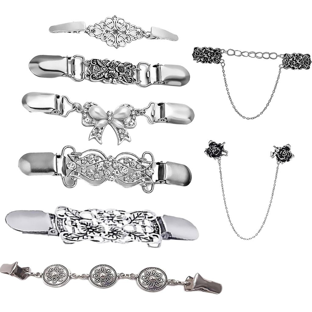 Sweater Clips Dresses Collar Retro 8 Styles Shawl Chain Clips for Gift Women