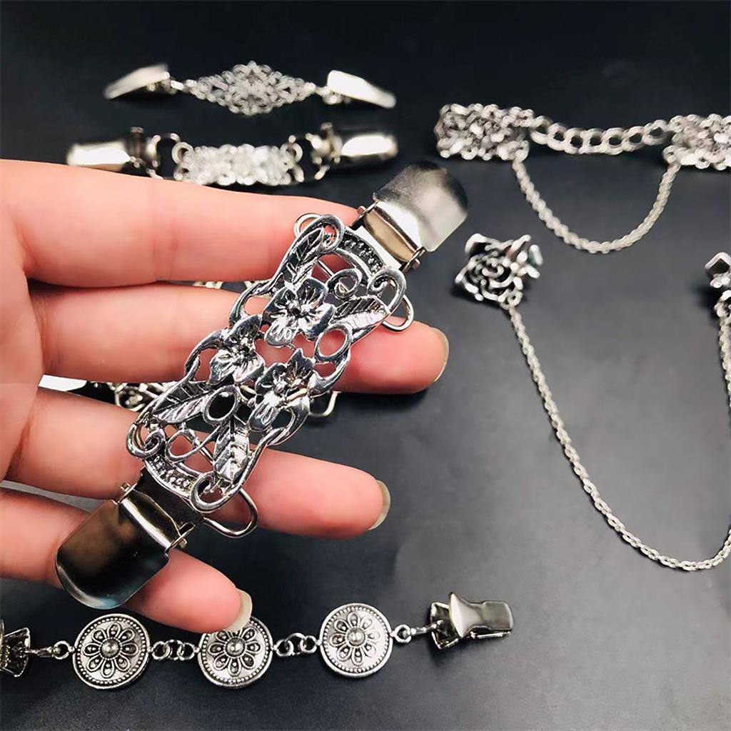 Sweater Clips Dresses Collar Retro 8 Styles Shawl Chain Clips for Gift Women