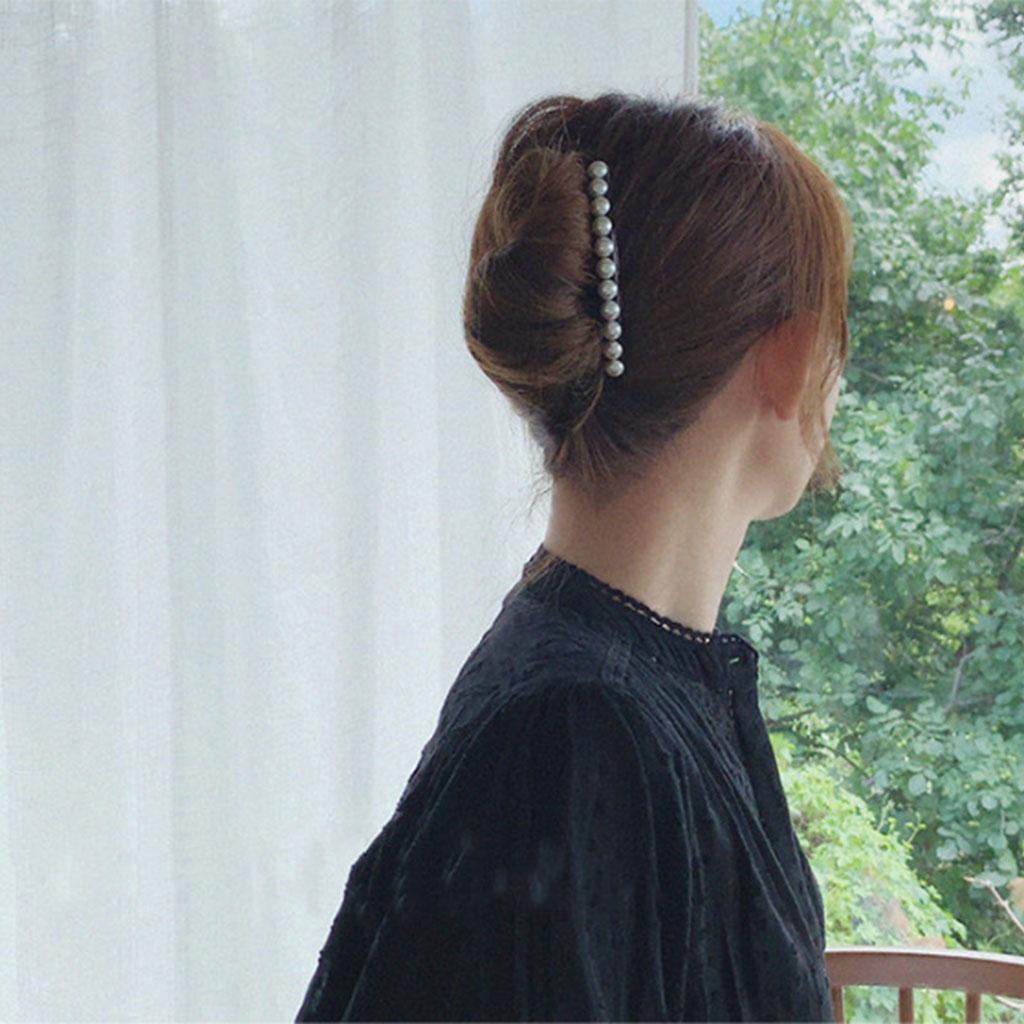 Fashion Womens Hair Comb Bride Pearl Head Clip Supplies Full Pearl