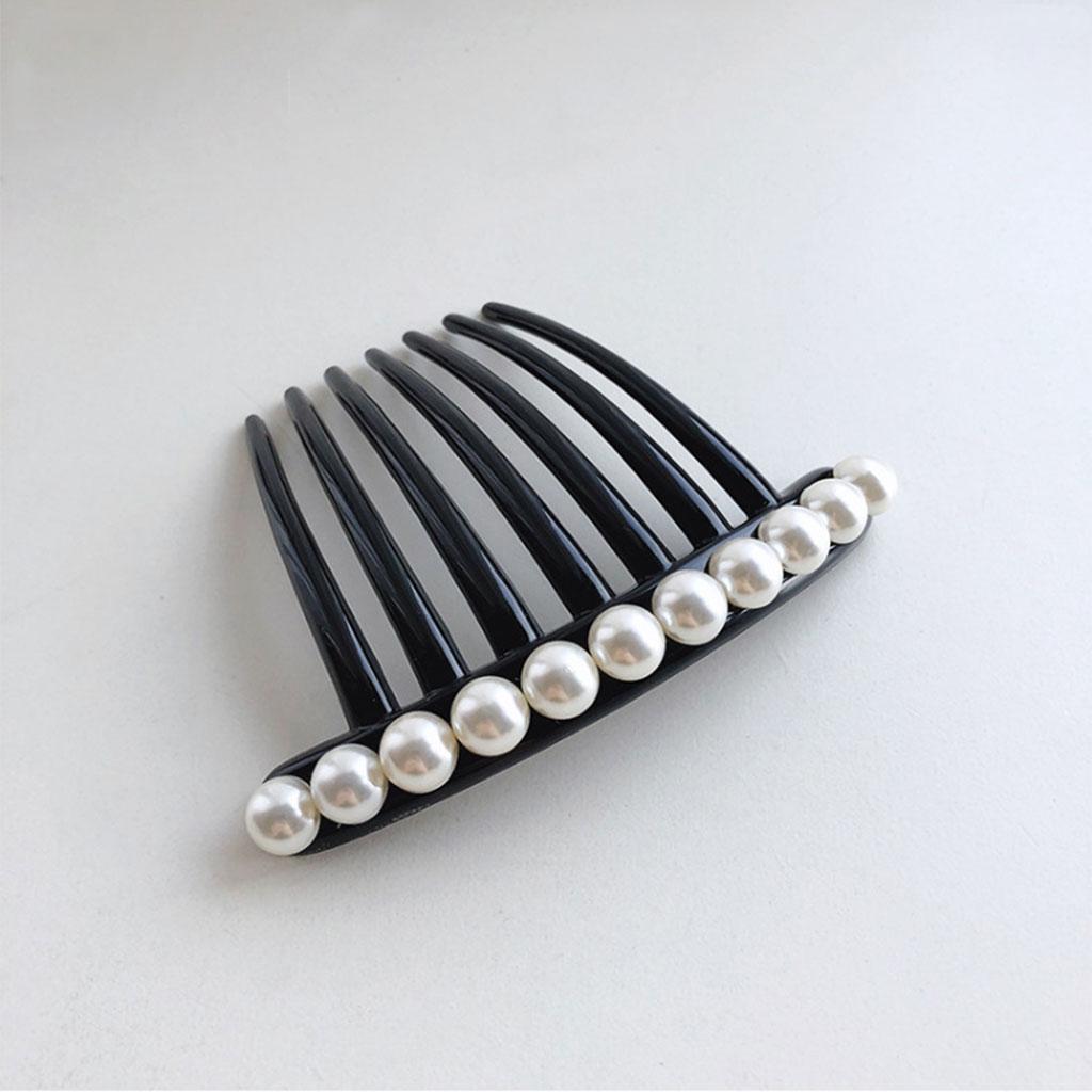 Fashion Womens Hair Comb Bride Pearl Head Clip Supplies Full Pearl