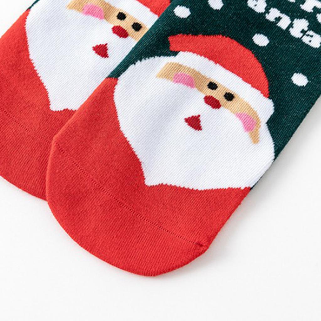 4 Pair Novelty Low Crew Socks Chrismas Short Sock Spotted Background