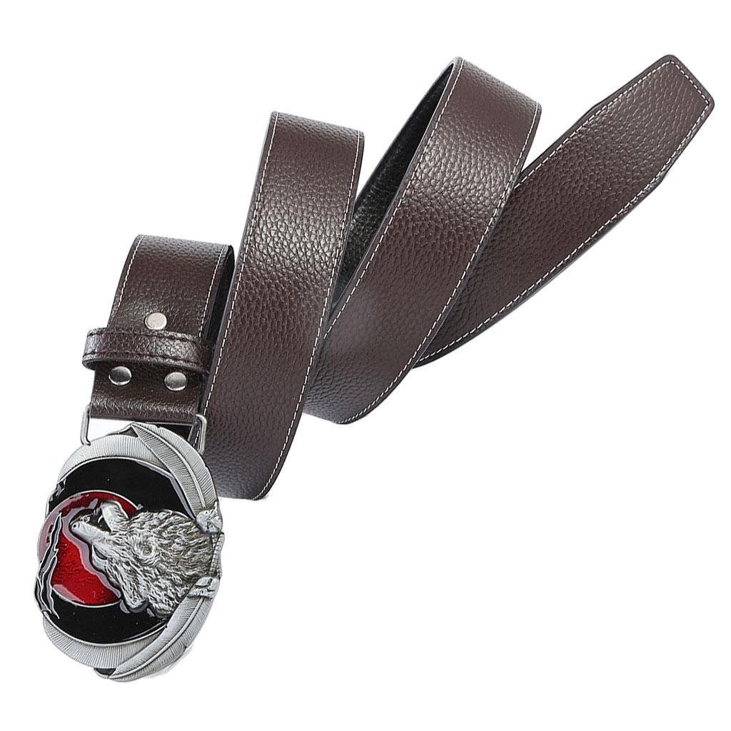 Western Cowboy Belt Reusable Waistband Wait Belts Men'S for Jeans Shorts