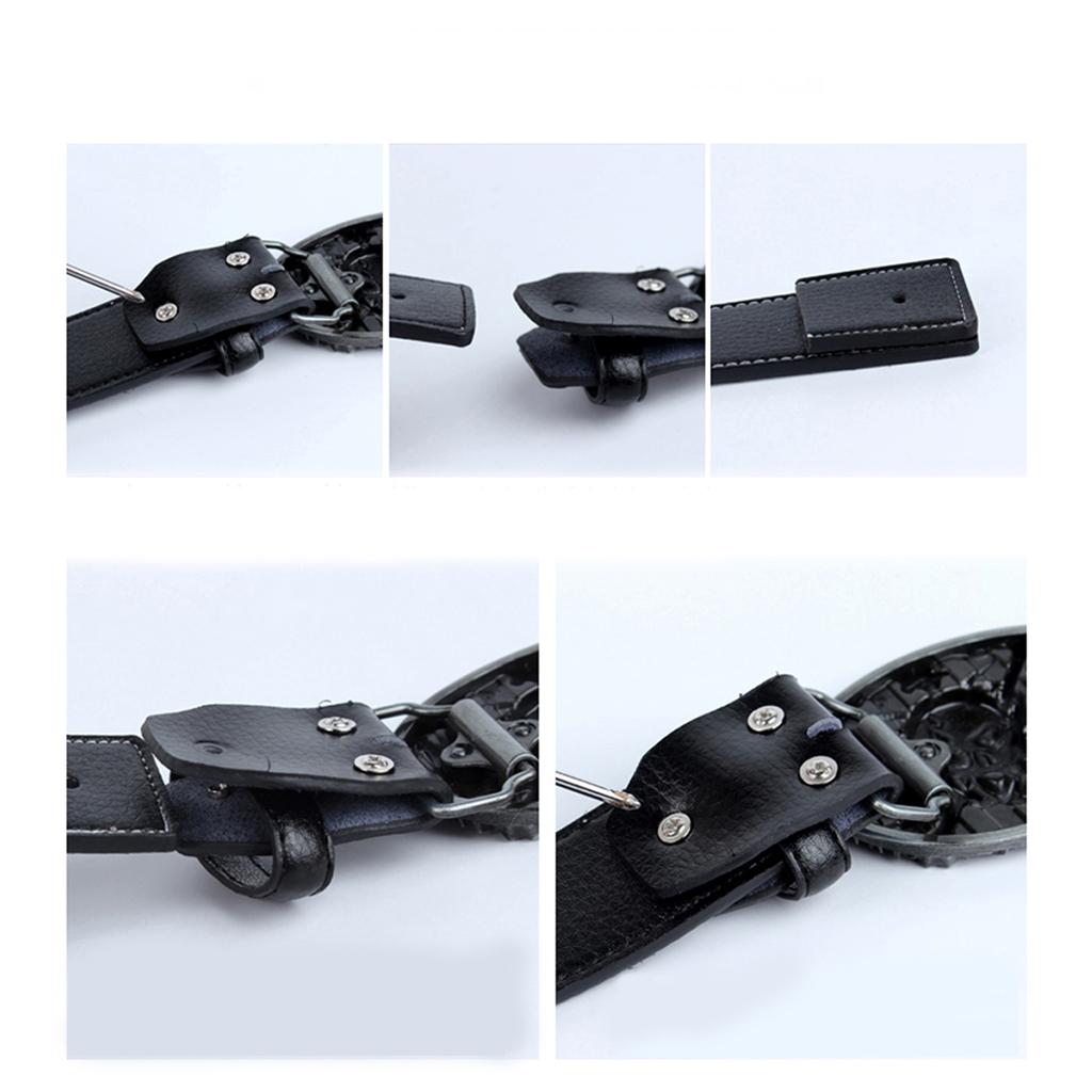 Western Cowboy Belt Reusable Waistband Wait Belts Men'S for Jeans Shorts