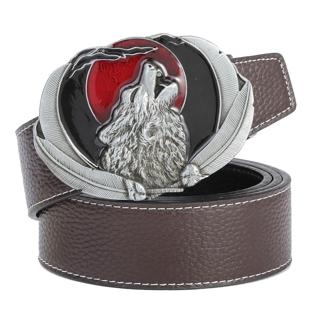 Western Cowboy Belt Reusable Waistband Wait Belts Men'S for Jeans Shorts