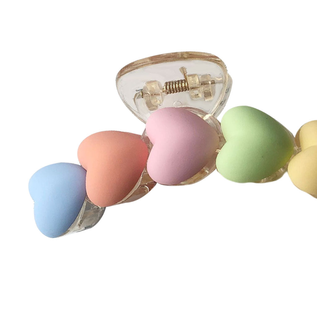 Acrylic Hair Claw Clips Hair Clamps Durable Jaw Heart Clear 10cm