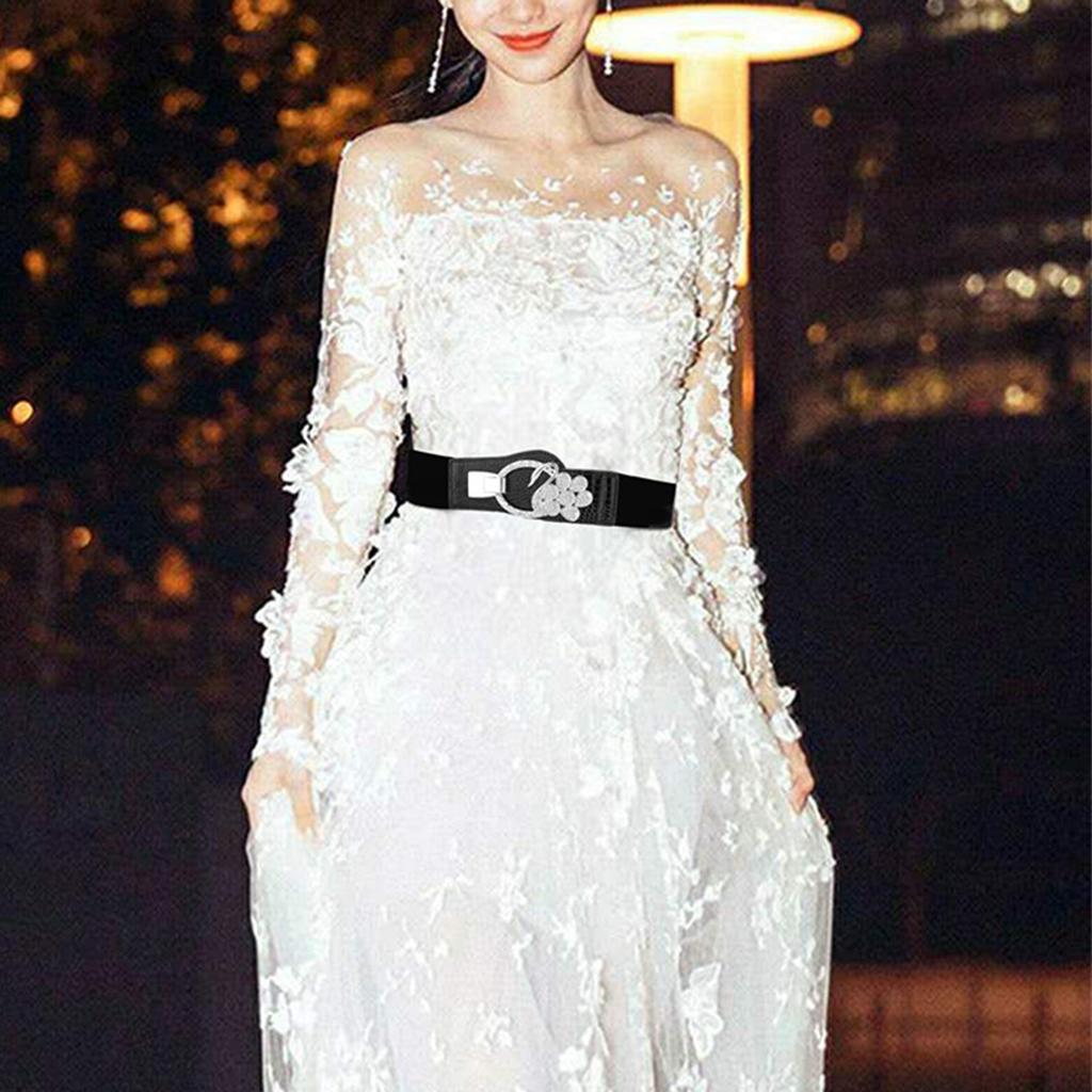 Elastic Waistband PU Leather 1 Pcs Cinch Casual for Traveling Mother Ladies EL223-7