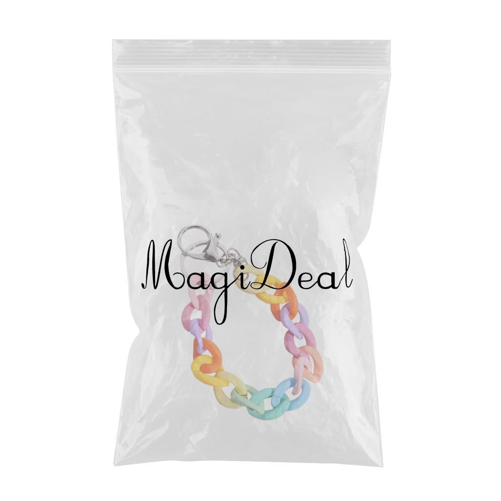 Acrylic Plastic Link Chain Keychain Keyring Personalized Handmade E3466