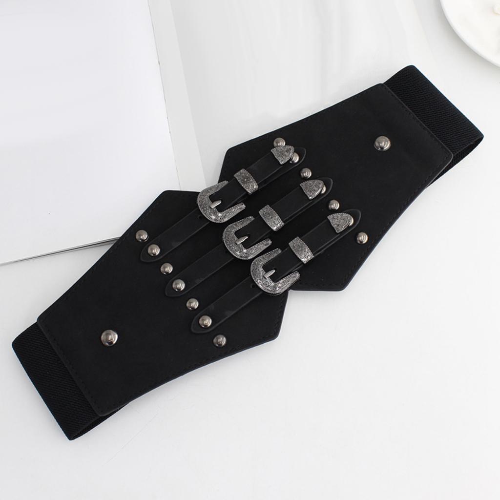 Retro Women Waist Belt Casual Alloy Buckle Fashion Dress Waistband Silver