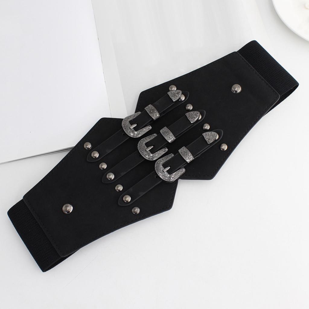Retro Women Waist Belt Casual Alloy Buckle Fashion Dress Waistband Silver