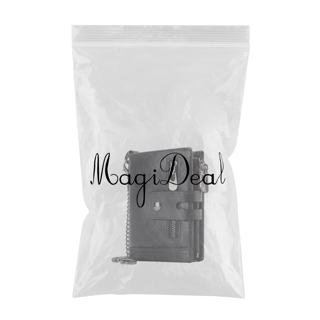 Mens Wallet Cowhide Leather Wallet Credit Card Holder RFID Bifold Black