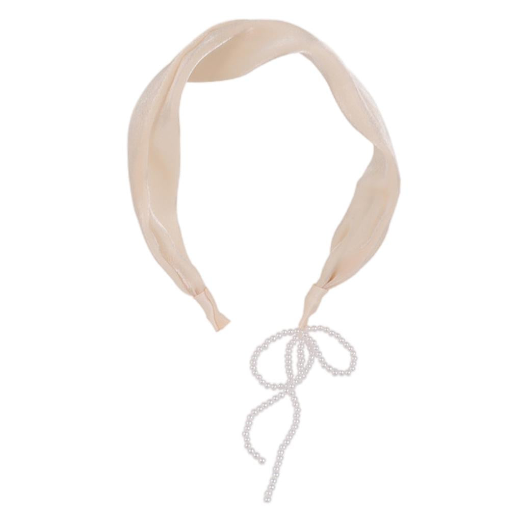 Women Tassel Earring Hairband Sweet Headdress Pendant for Female Girls Beige