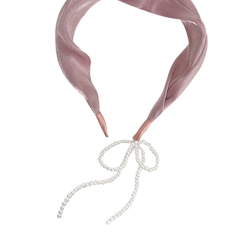 Women Tassel Earring Hairband Sweet Headdress Pendant for Female Girls Pink