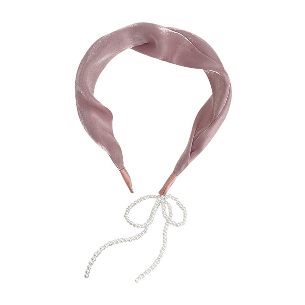 Women Tassel Earring Hairband Sweet Headdress Pendant for Female Girls Pink