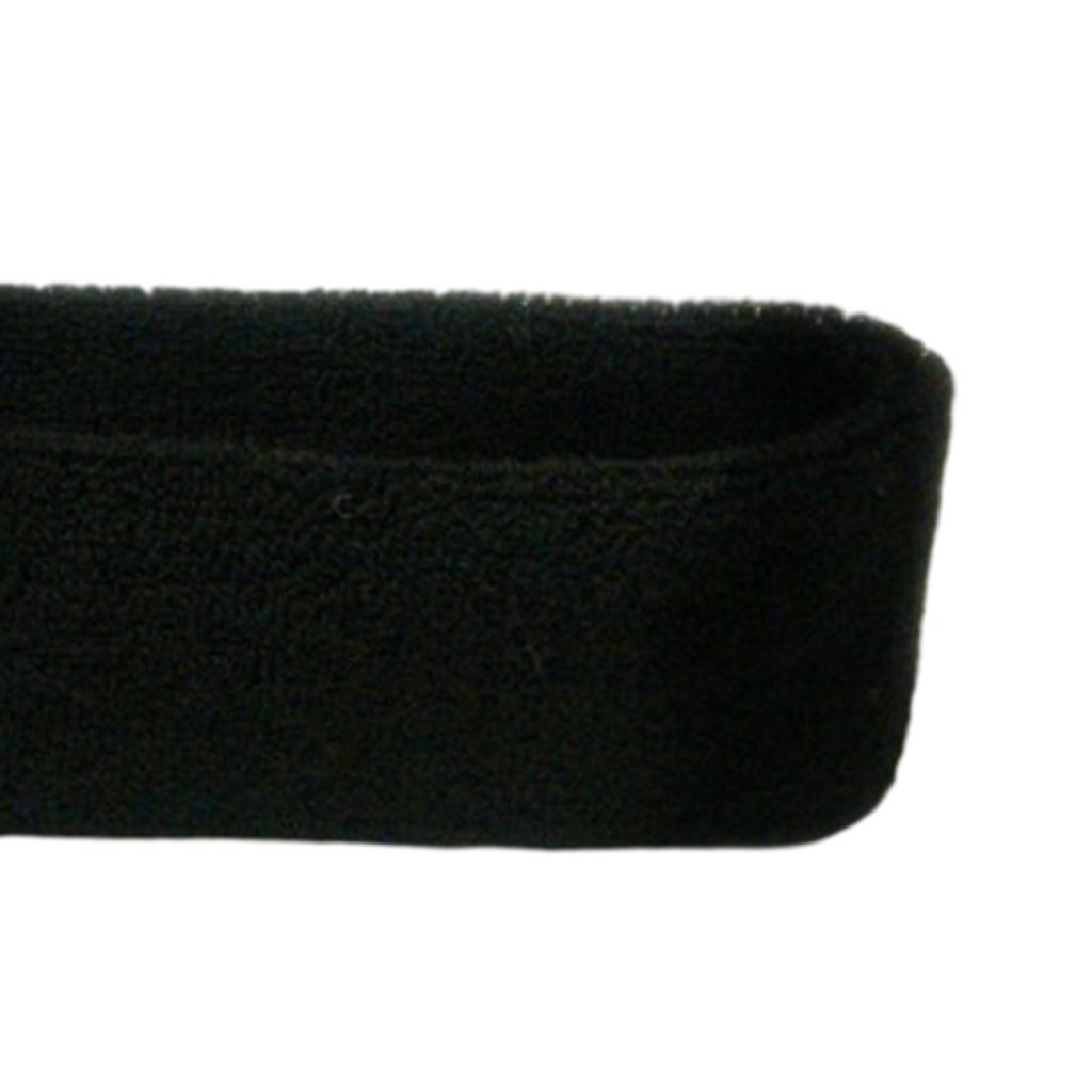 Sweatbands Towel Sports Headband Thin Elastic for Washing Bath Salon Black