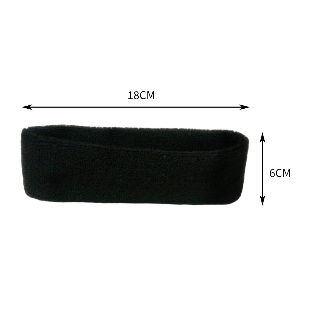Sweatbands Towel Sports Headband Thin Elastic for Washing Bath Salon Black