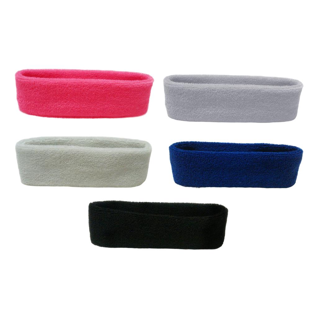 Sweatbands Towel Sports Headband Thin Elastic for Washing Bath Salon Black