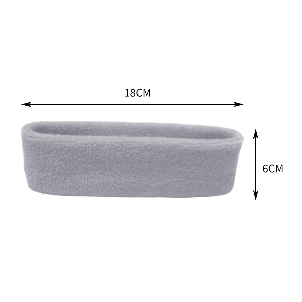 Sweatbands Towel Sports Headband Thin Elastic for Washing Bath Salon Grey