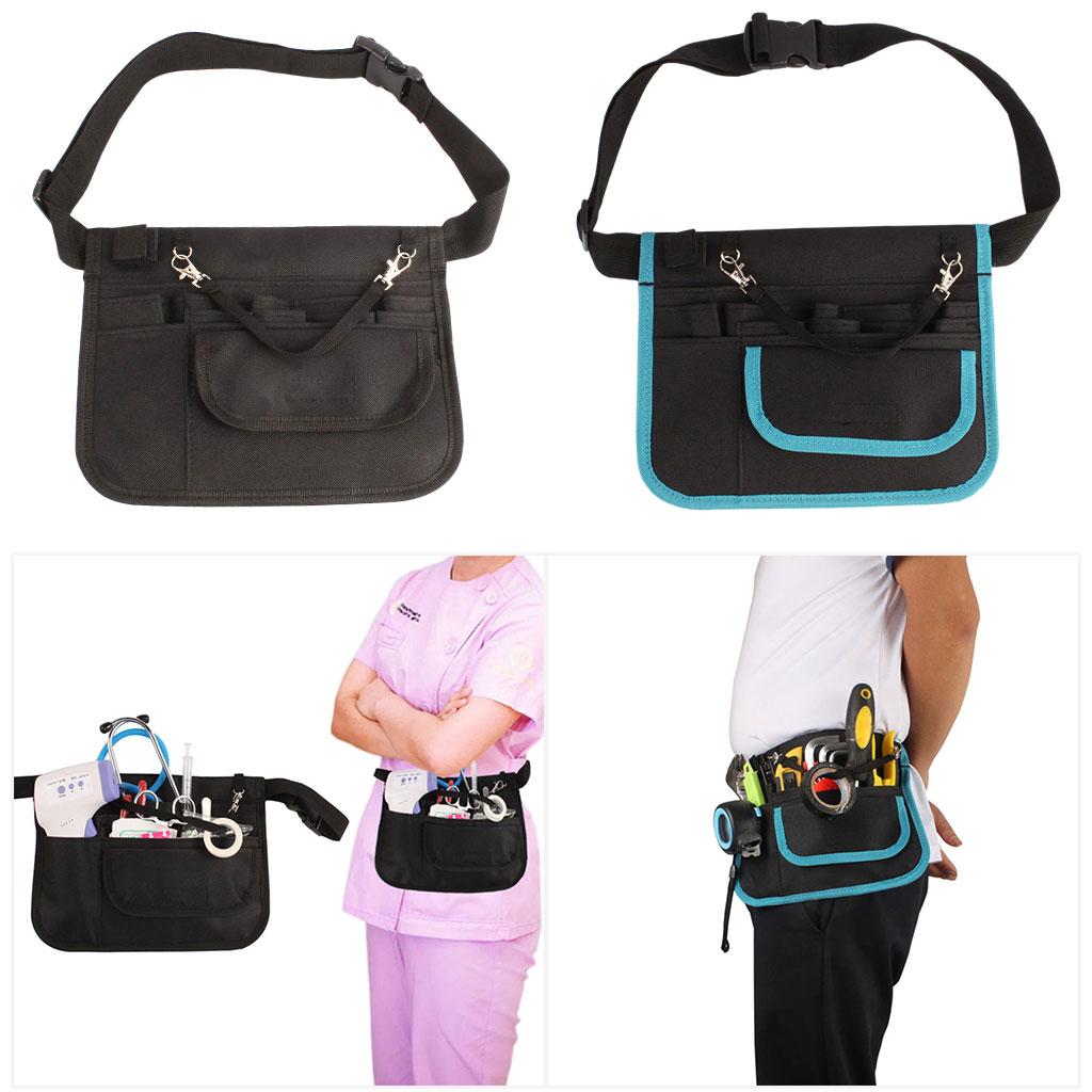 Waist Bag Nurse Pouch for Portable Tool Pocket Organizer Belt black