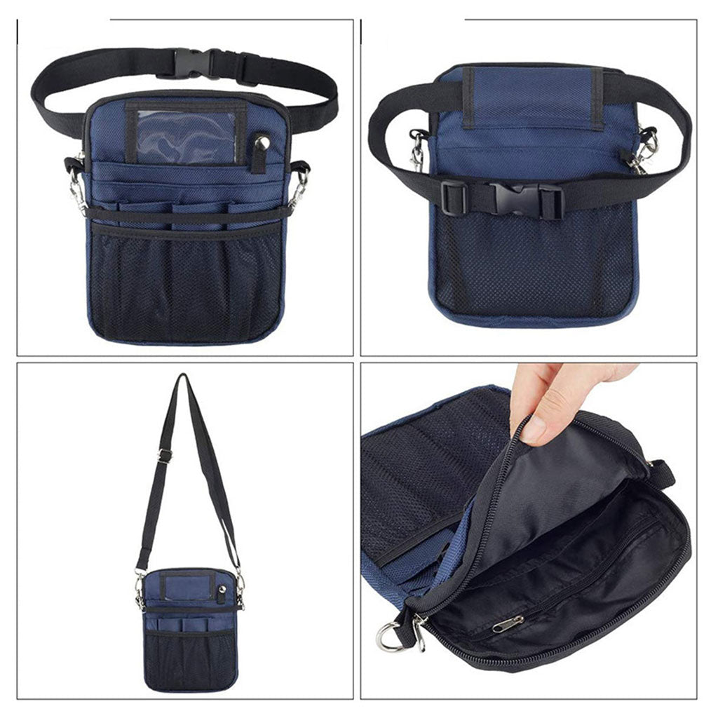 Nurse Fanny Pack Multi Compartment for Bandage Tools Dark Blue