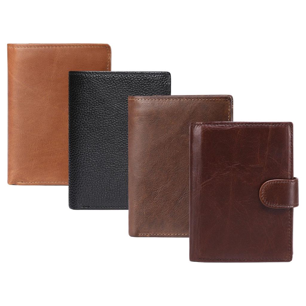 Trifold Wallet Zip Coin Pocket Purse Zip Minimalist Mens coffee