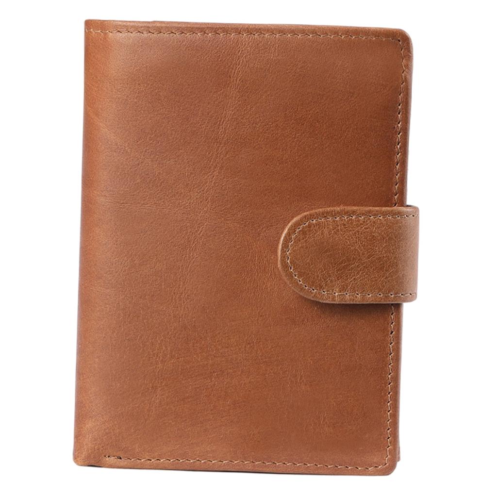 Trifold Wallet Zip Coin Pocket Purse Zip Minimalist Mens brown