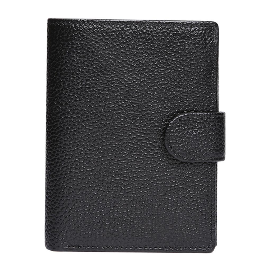 Trifold Wallet Zip Coin Pocket Purse Zip Minimalist Mens black