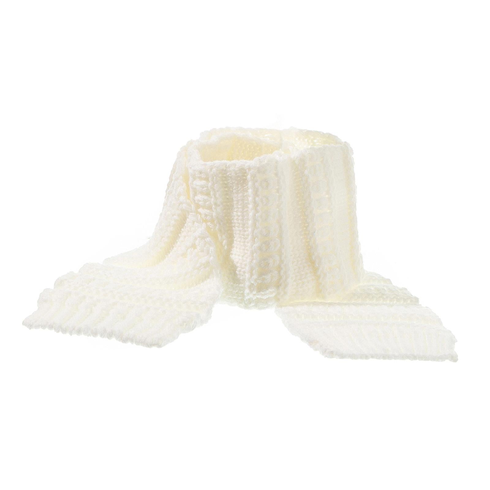 2Pcs Baby Winter Warm Hat Kids Knit Beanie Scarf Set Windproof White Scraf