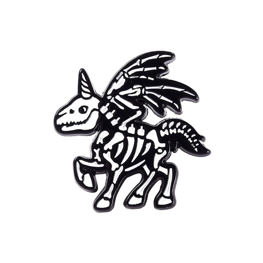 5 Pcs Skull Badges Lapel Pins for Bags Purses Costumes Party Prom Decorative