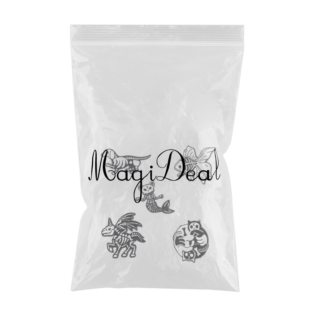 5 Pcs Skull Badges Lapel Pins for Bags Purses Costumes Party Prom Decorative