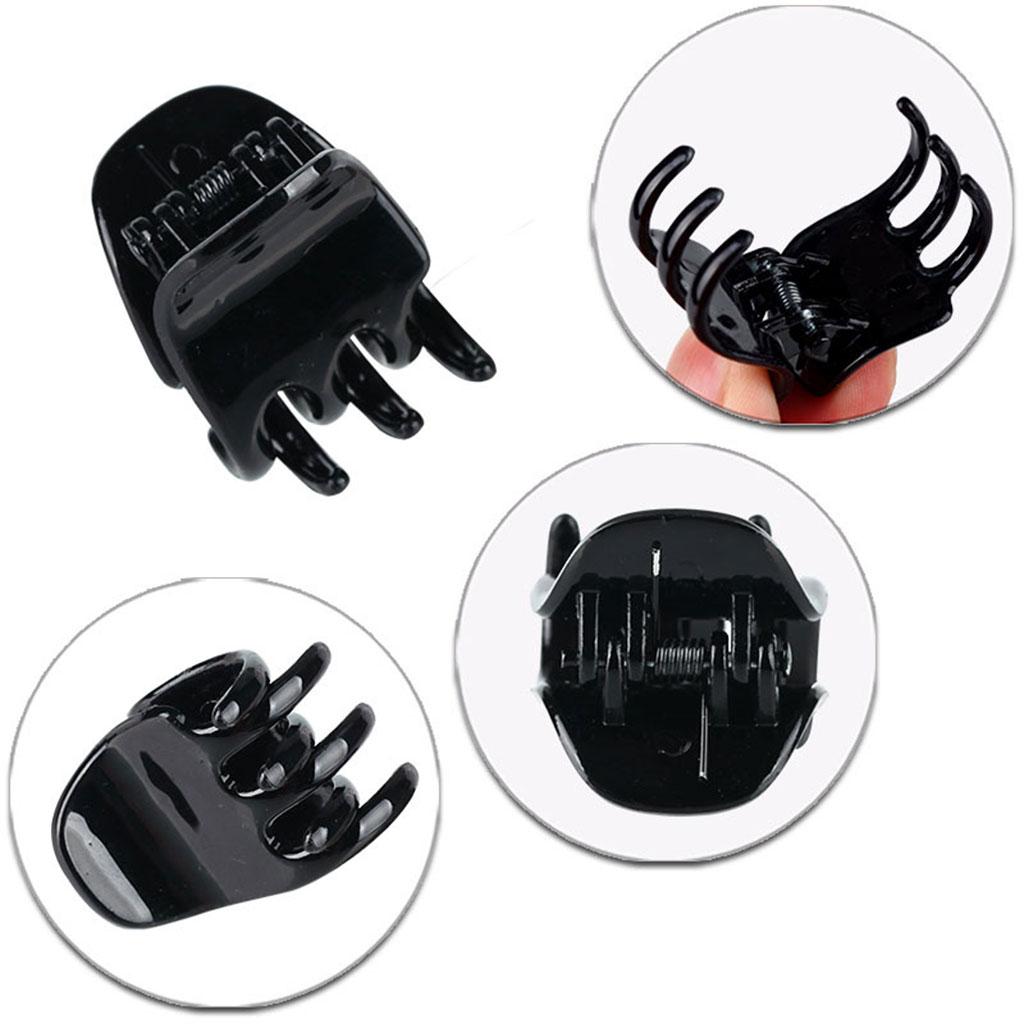 24 Pieces Hair Claws Small Mini Barrettes Hair Accessories Hair Clip Clamp Black